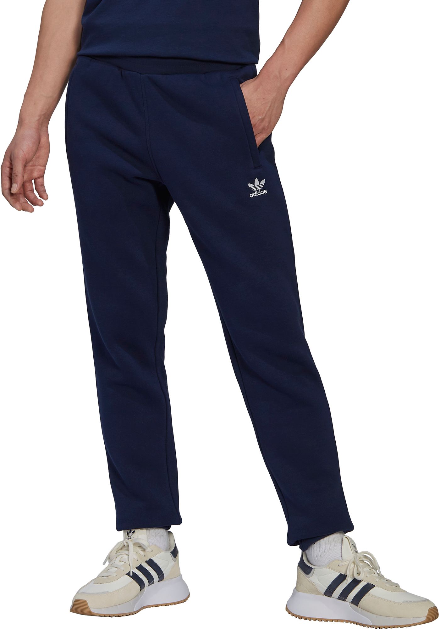 Adidas originals trefoil fleece track pants on sale