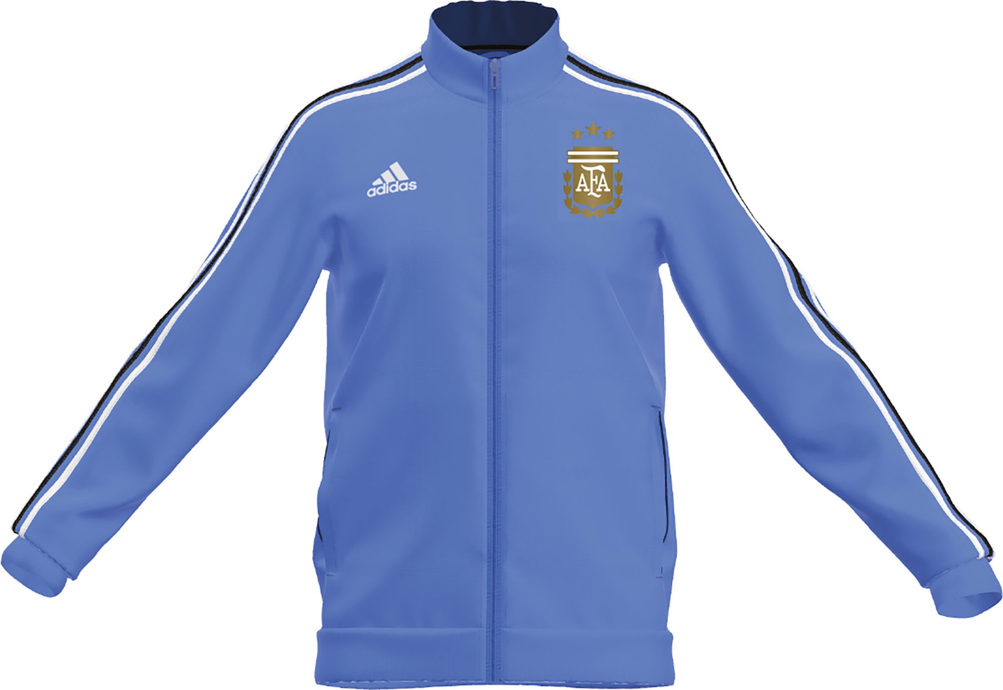 adidas Adult Argentina 2024 DNA Blue Long Sleeve Shirt