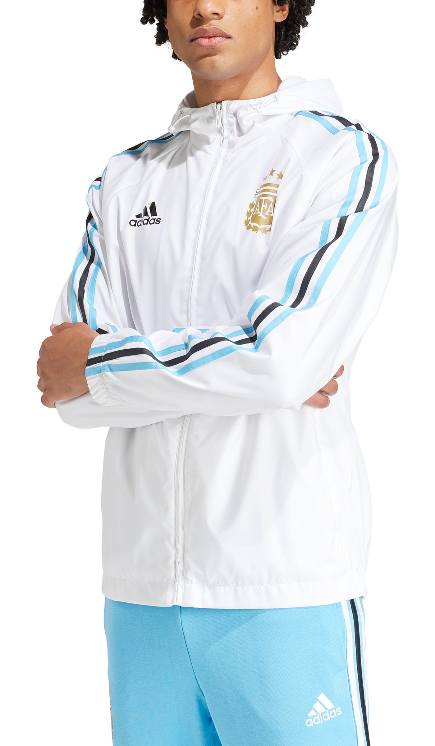 Adidas white windbreaker jacket sale
