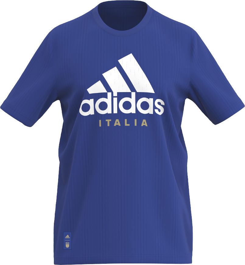 adidas Adult Italy 2024 DNA Blue T-Shirt