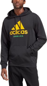 adidas Jamaica 2023 Badge Of Sport Black Pullover Hoodie | Dick's Sporting