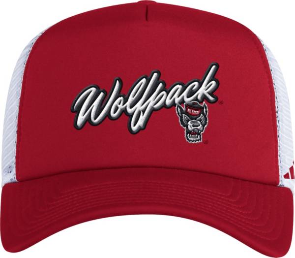 adidas Men's NC State Wolfpack Red Foam Trucker Hat product image