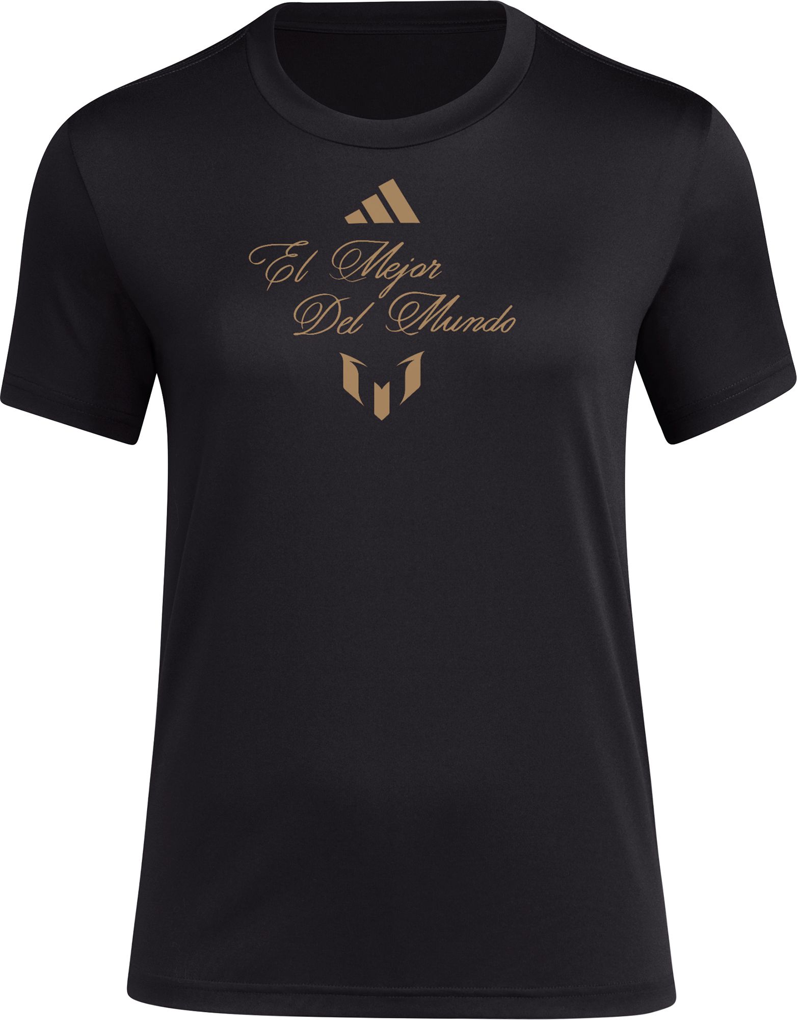 adidas Women's 2023 Ballon d'Or Lionel Messi #10 Rings Black T-Shirt