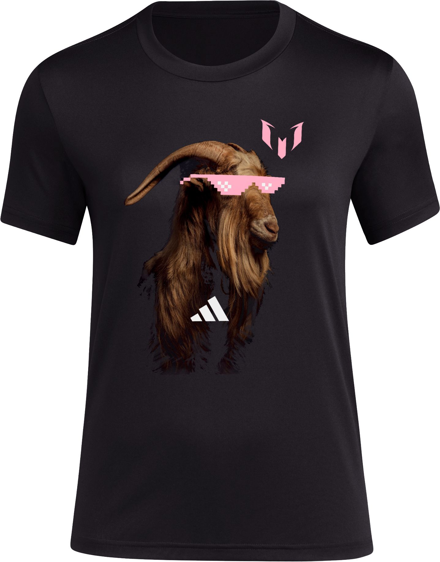 Adidas Women's Miami Messi Goat LM #10 Black T-Shirt | Hamilton Place