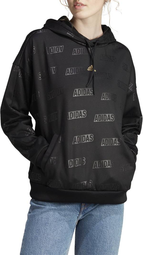 adidas Women s Embossed Monogram Fleece Hoodie