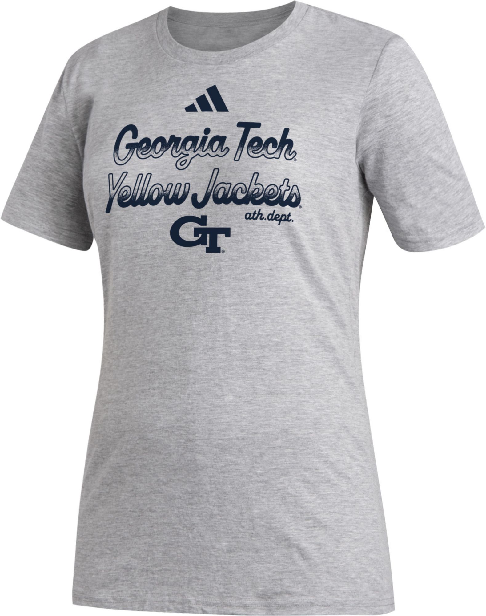 adidas Women's Georgia Tech Yellow Jackets Grey Outline T-Shirt product image