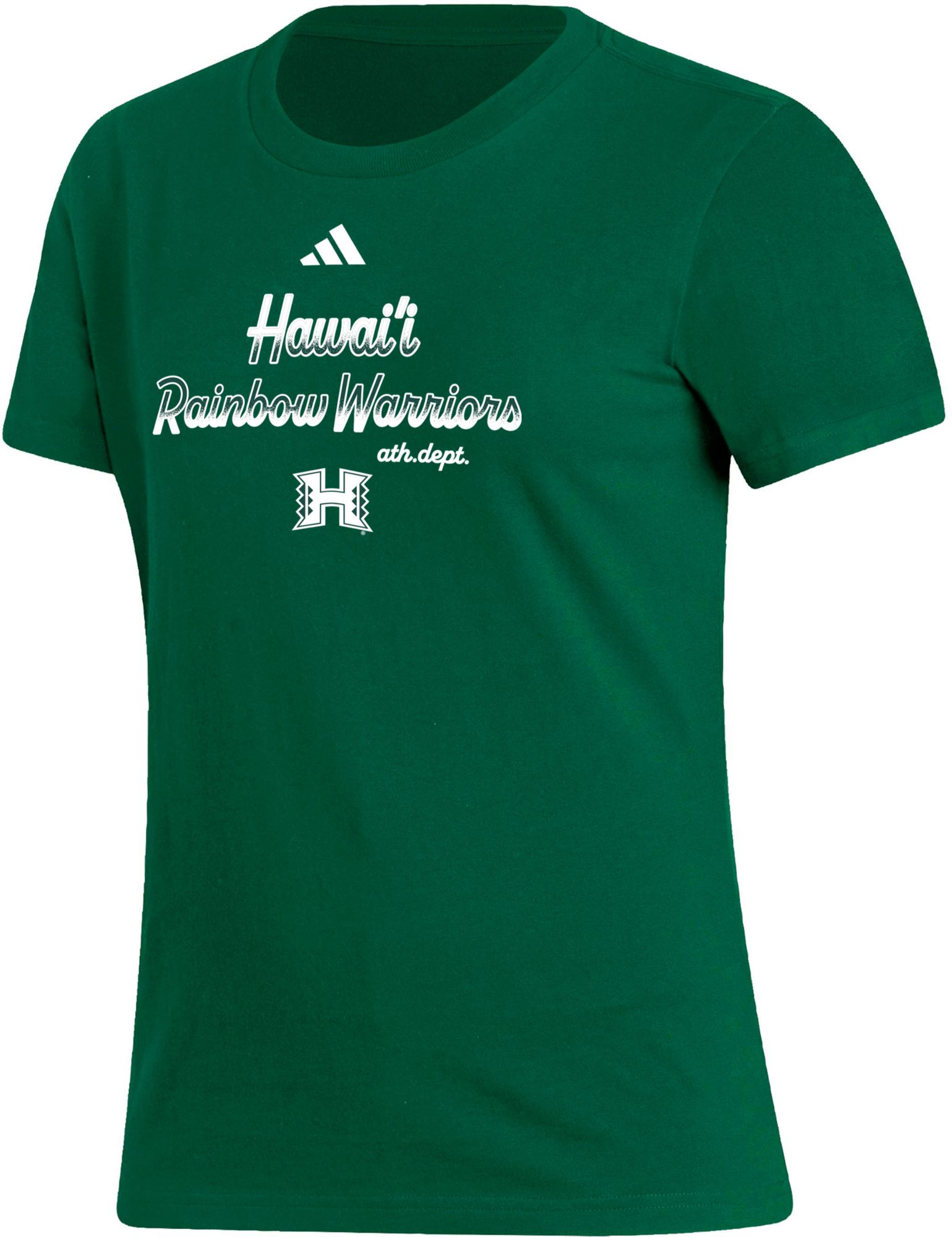 adidas Women's Hawai'i Warriors Green Amplifier T-Shirt product image