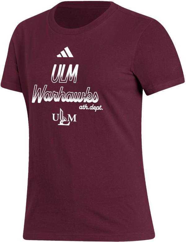 adidas Women's Louisiana Monroe Warhawks Maroon Amplifier T Shirts -  Limotees