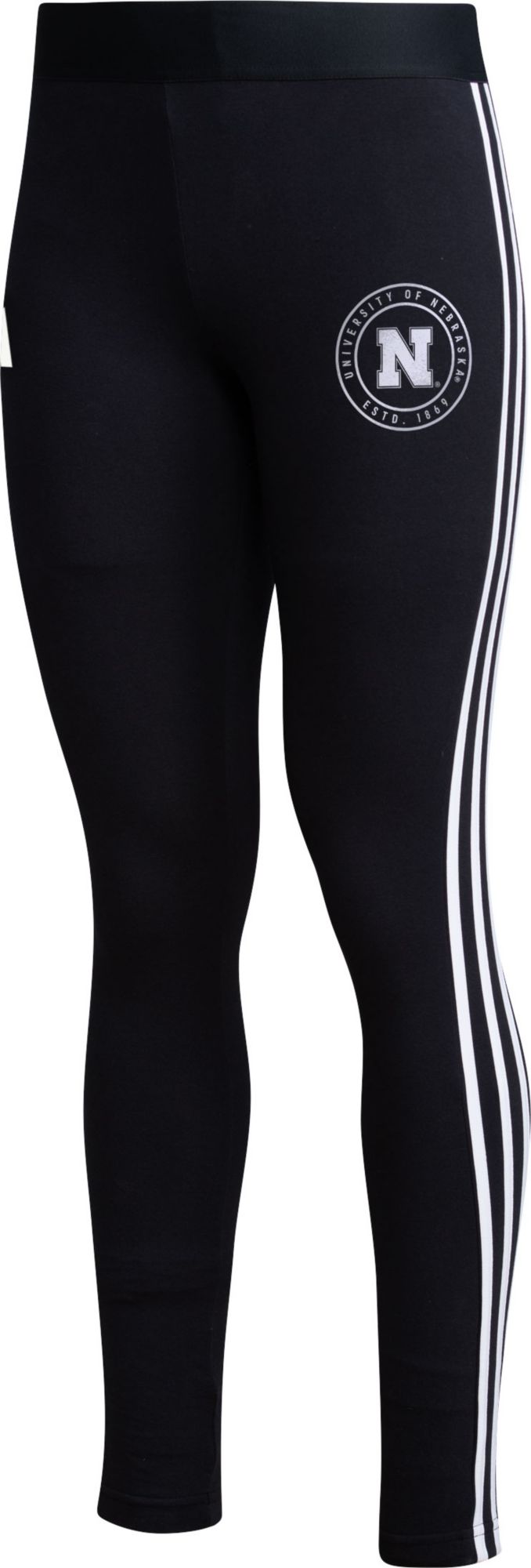 adidas Women's Nebraska Cornhuskers Black School Seal 7/8 Leggings product image