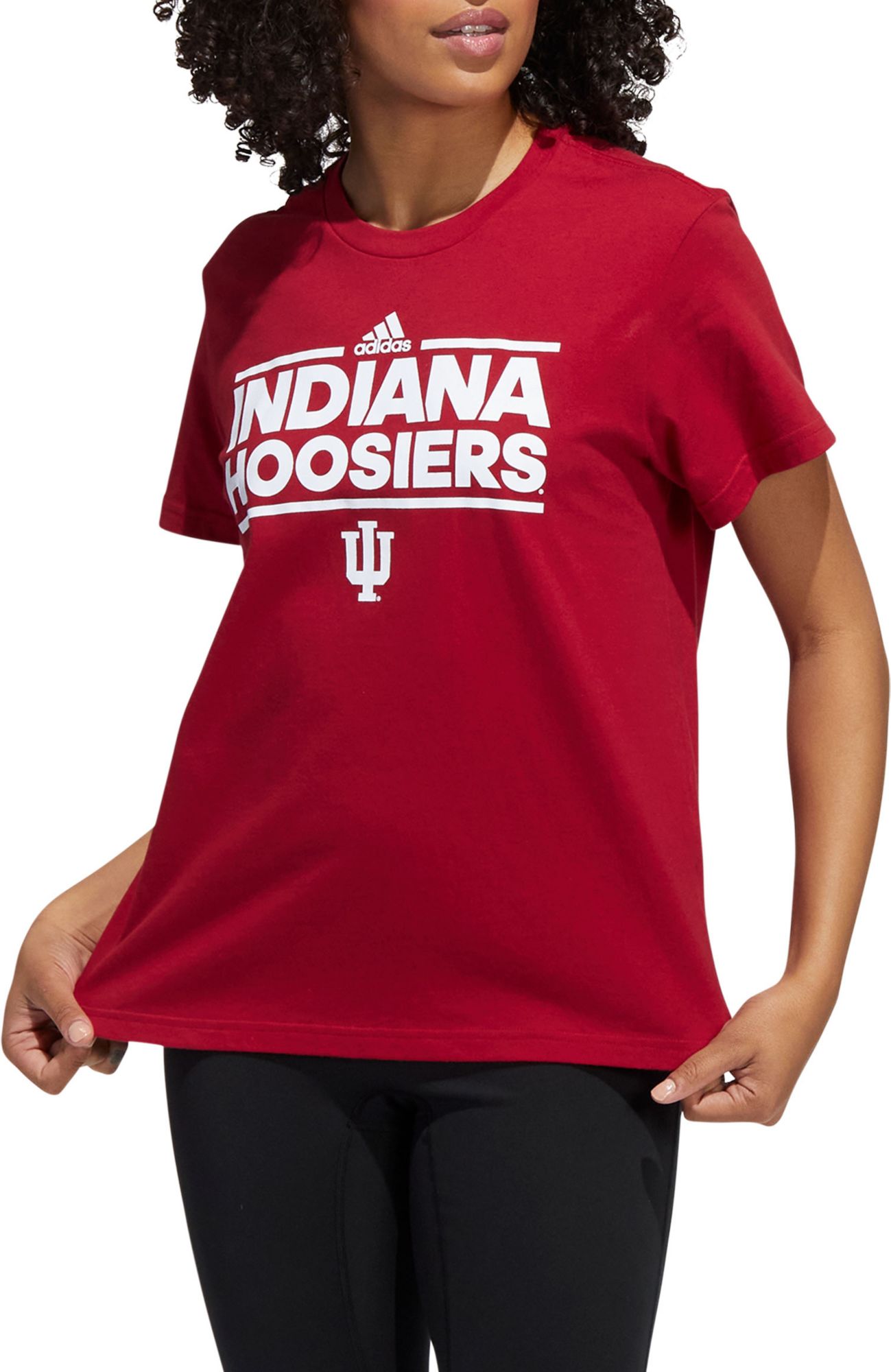 adidas Women's Indiana Hoosiers Red Fresh T-Shirt