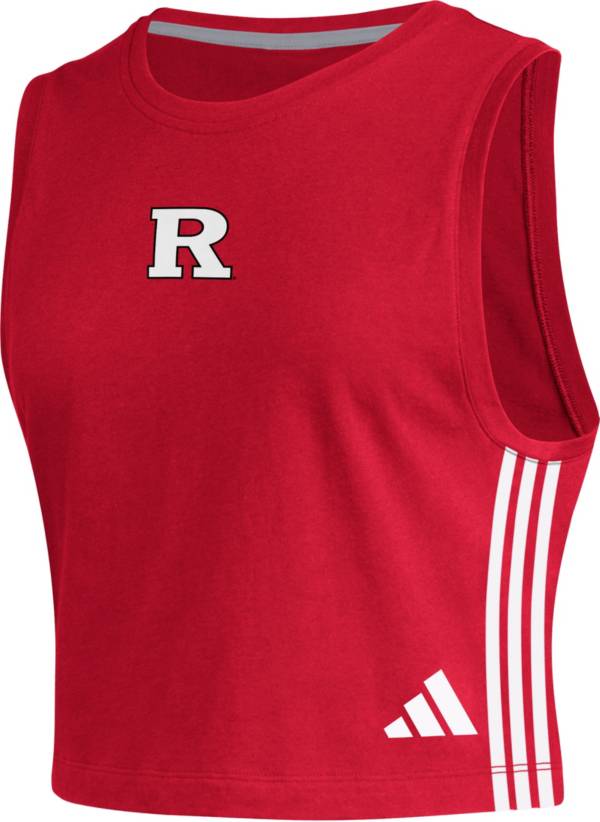 adidas Women's Rutgers Scarlet Knights Scarlet Cropped Tank Top product image
