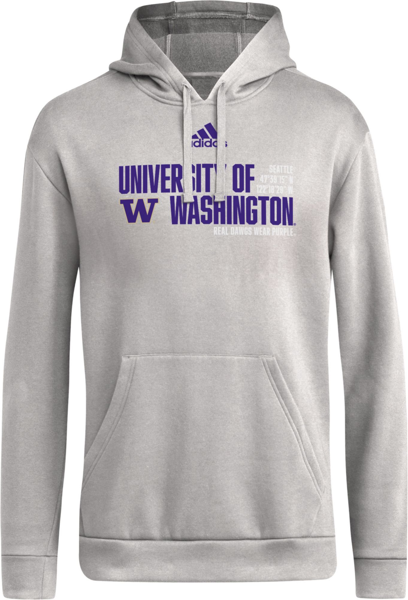 adidas Women's Washington Huskies Grey Pullover Hoodie product image