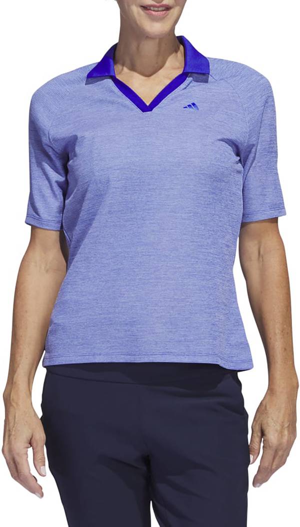 Adidas collarless hot sale golf shirts