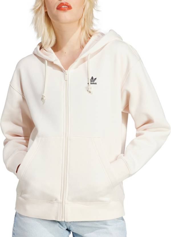 White adidas cheap zip hoodie