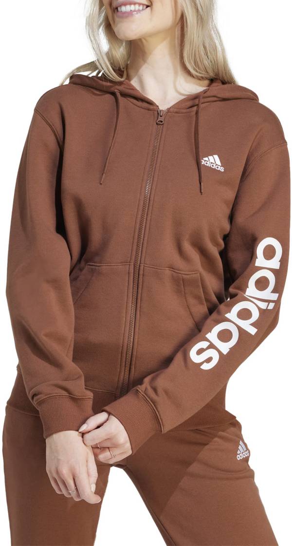 Adidas linear discount full zip hoodie