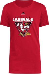 ADIDAS UNIVERSITY OF LOUISVILLE KENTUCKY CARDINALS T-SHIRT ADULT WOMEN'S  SMALL