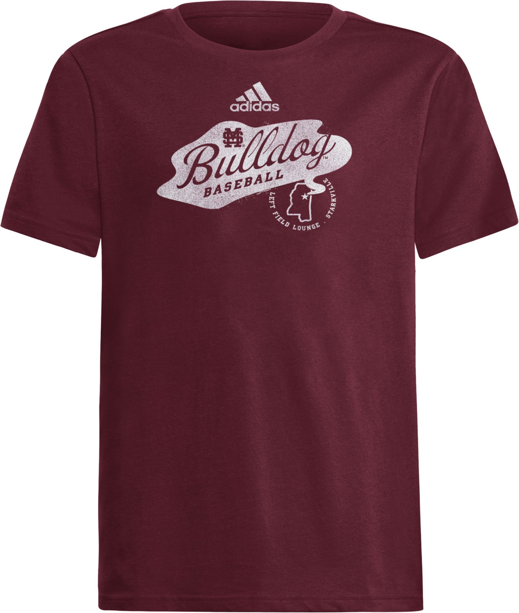 adidas Youth Mississippi State Bulldogs Dark Red Dugout Baseball T-Shirt product image