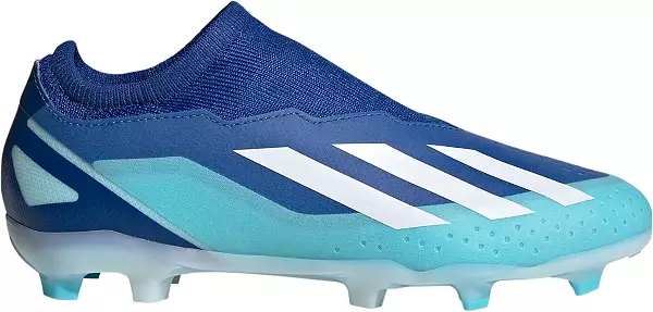 Adidas Boys Soccer Cleats & Shin Guards in Metallic Blue Youth