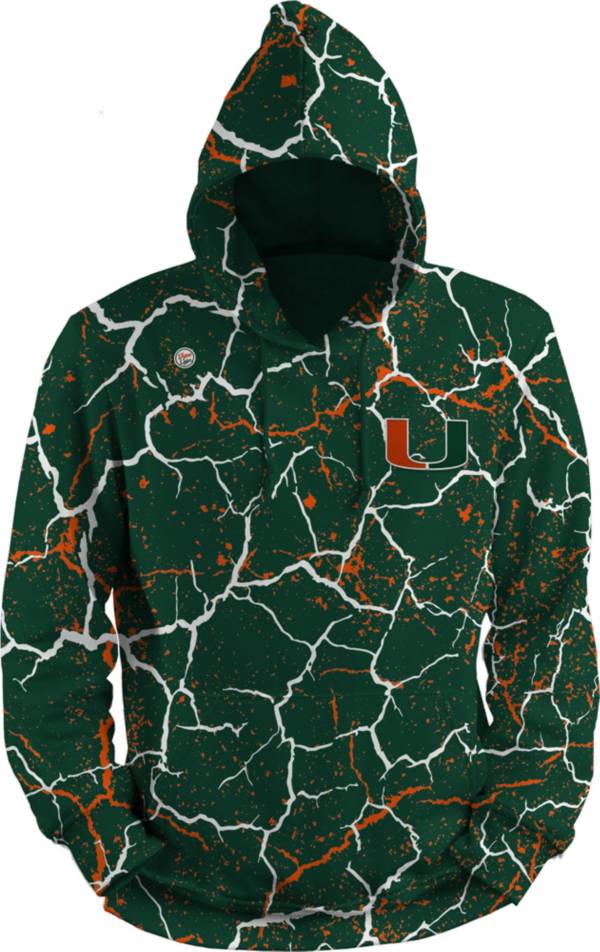 Dyme Lyfe Men's Miami Hurricanes Green Storm Pullover Hoodie product image