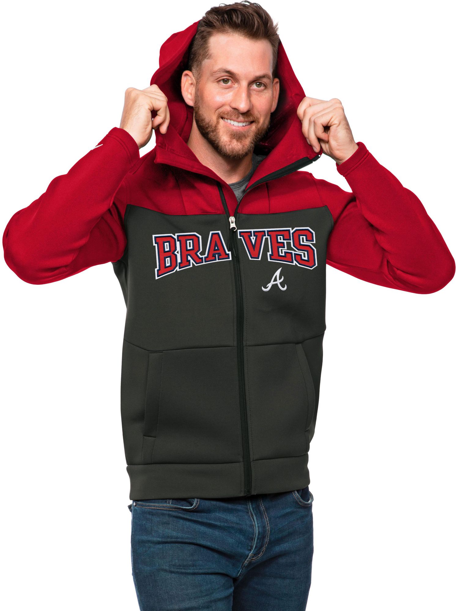 Antigua Men's Atlanta Braves Protect Jacket