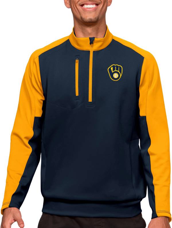 Antigua Milwaukee Brewers Navy Team Pullover product image