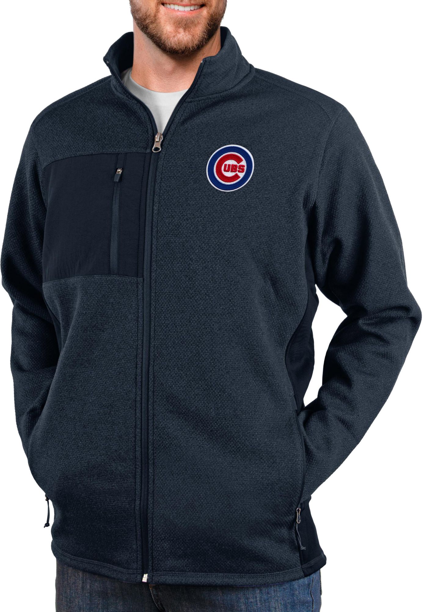 Antigua Men's Chicago Cubs Navy Course Jacket