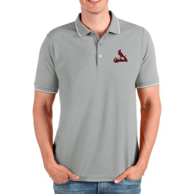 sorry, Antigua Men's St. Louis Cardinals Gray Affluent Pique Knit Polo is currently out of stock