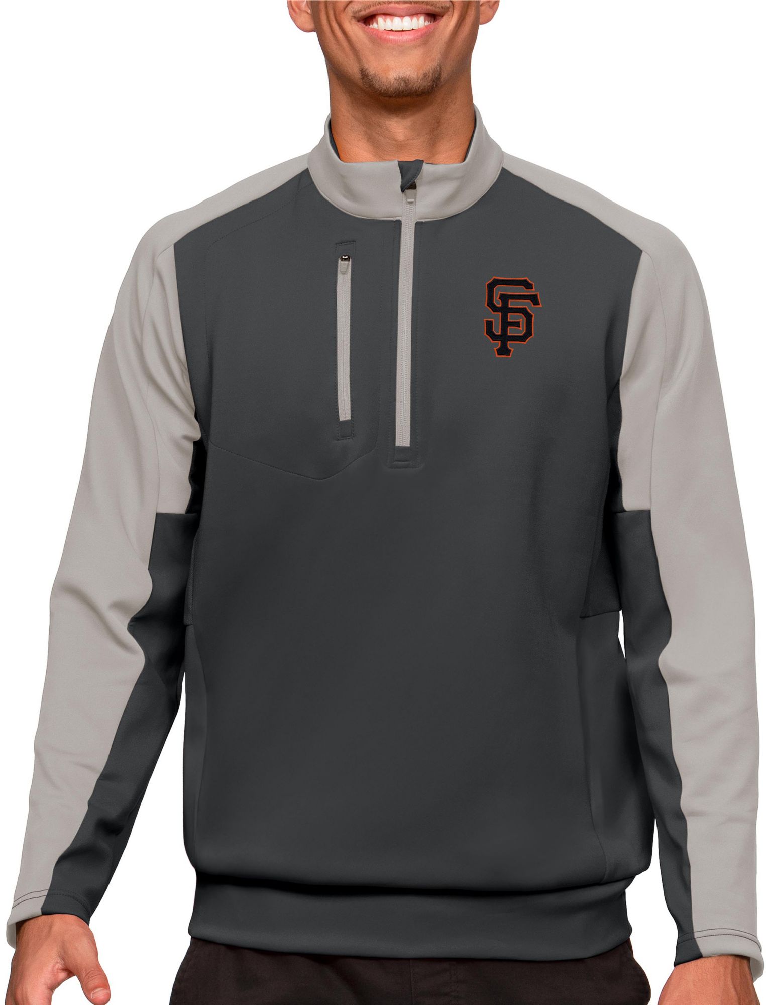 Antigua San Francisco Giants Carbon Team Pullover