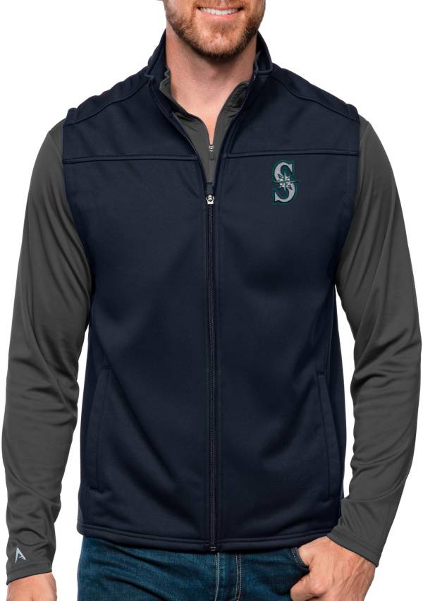 Men's Antigua Navy Seattle Mariners Team Logo Victory Full-Zip Hoodie Size: Large