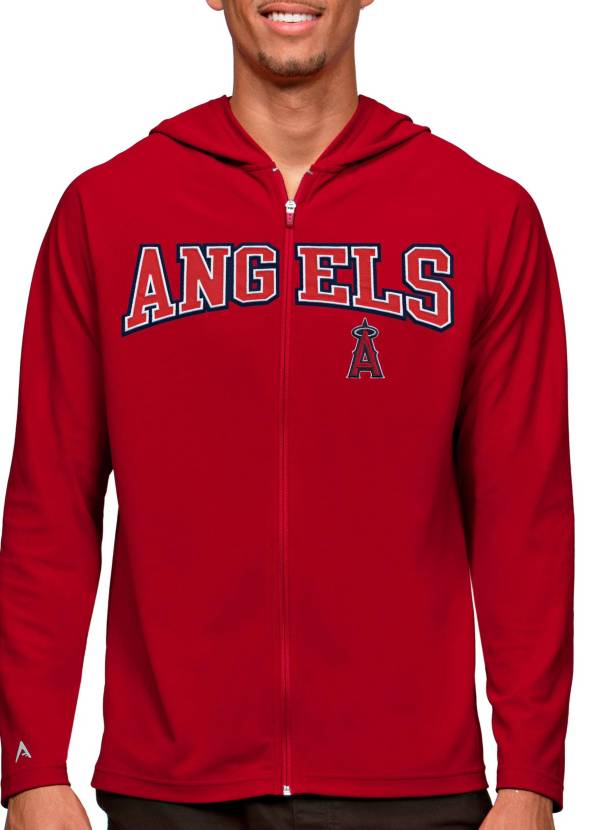 Men's Nike Navy/Red Los Angeles Angels Authentic Collection Raglan