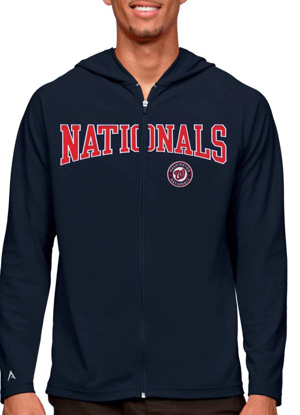 Men's Antigua Red New England Patriots Logo Victory Pullover Hoodie