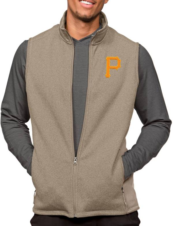 Antigua Men's Pittsburgh Pirates Oatmeal Course Vest product image