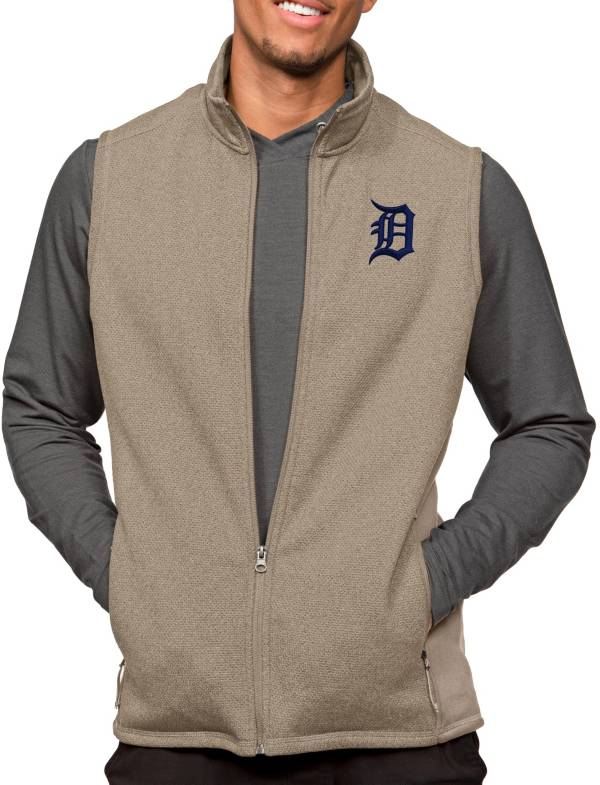 Men's Detroit Tigers New Era Navy Sleeveless Pullover Hoodie