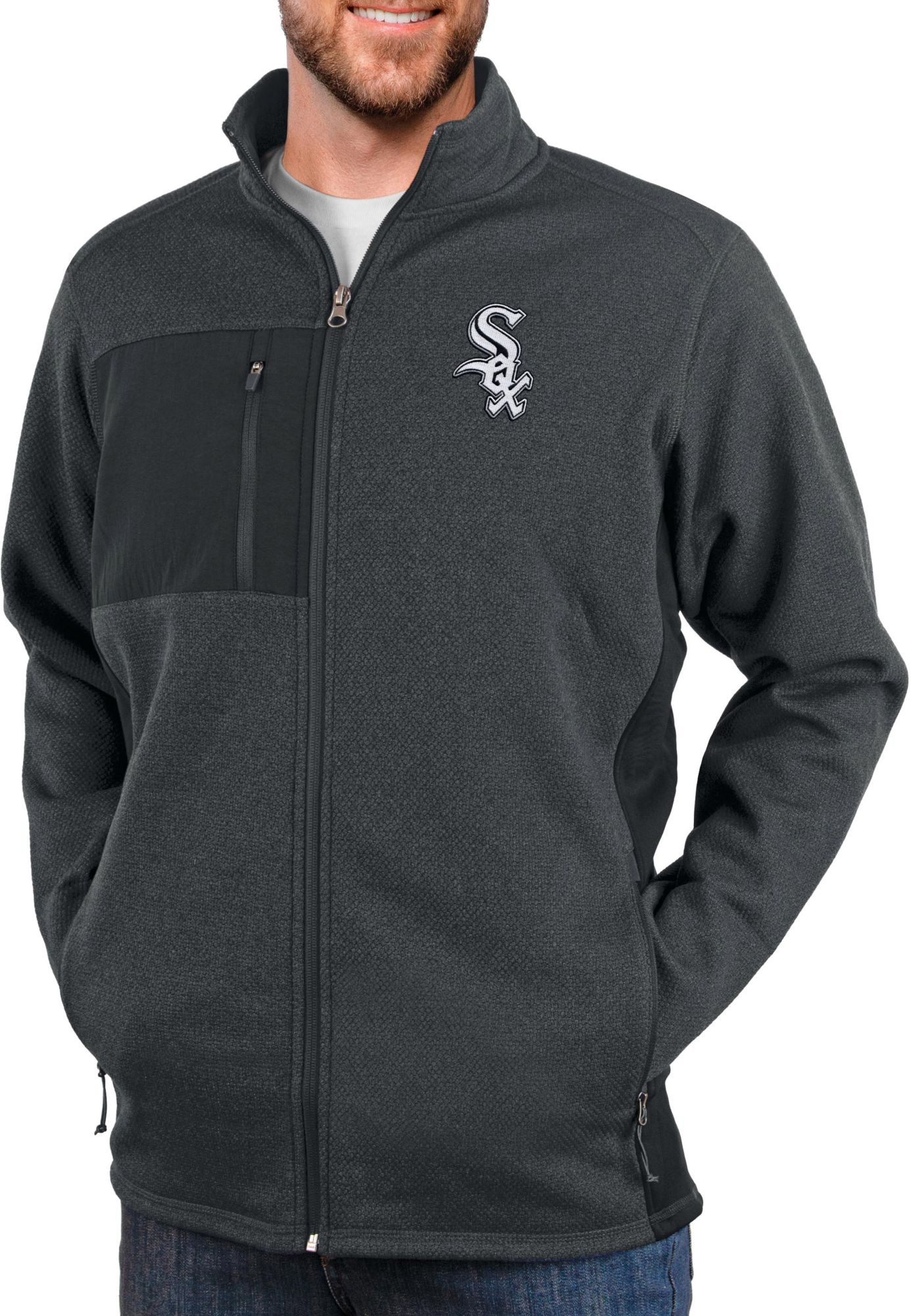 Antigua Men's Chicago White Sox Charcoal Course Jacket