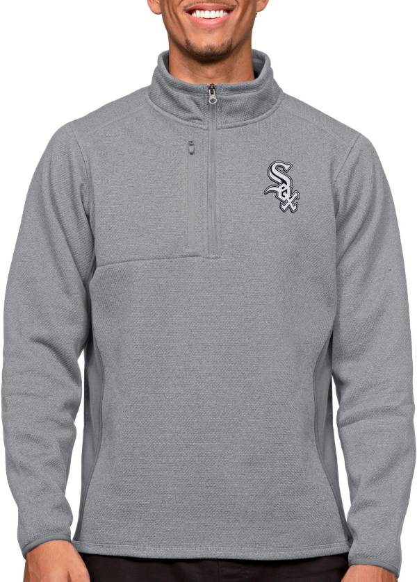 Antigua Men's Chicago White Sox Gray 1/4 Zip Course Pullover product image