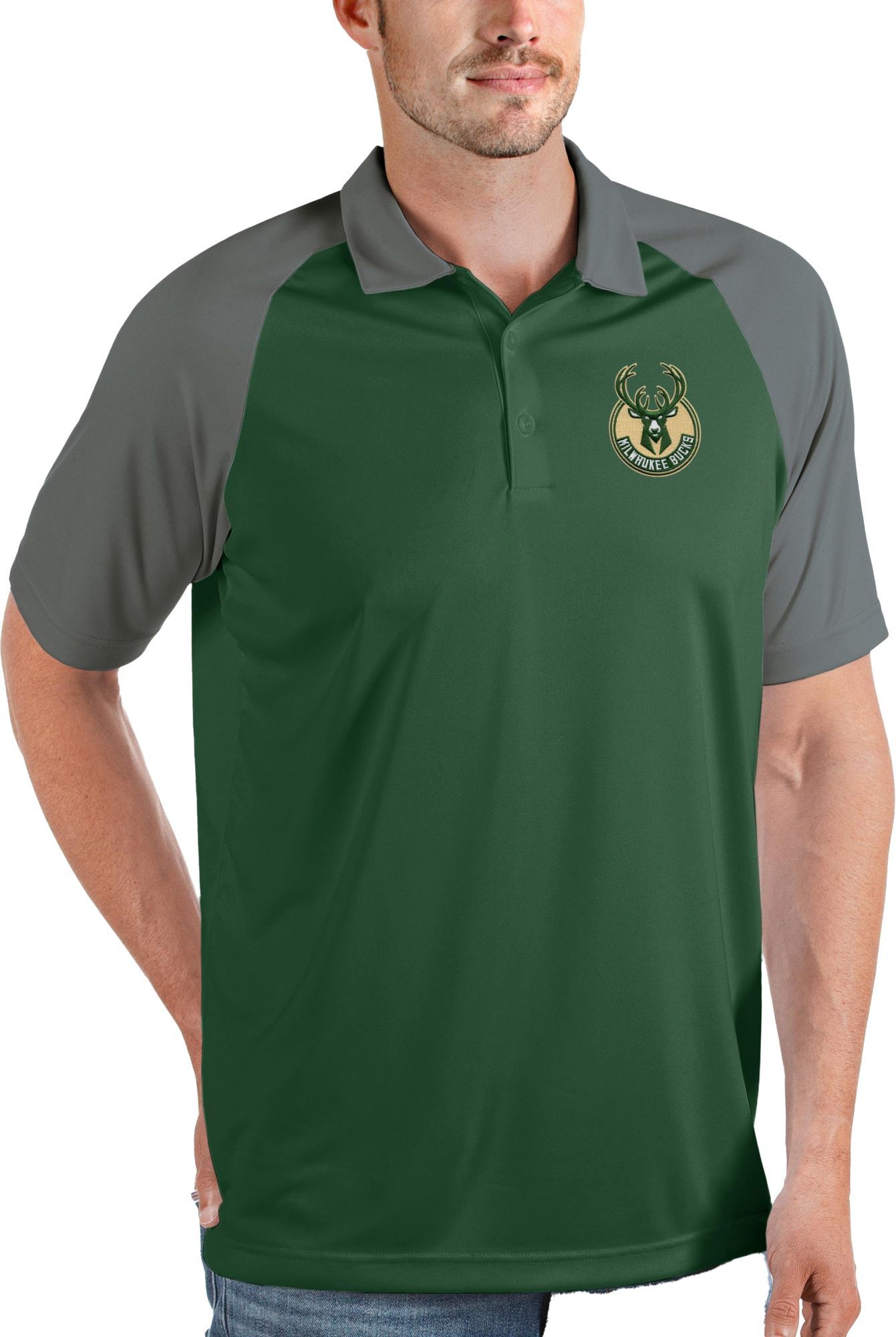 Antigua Men's Milwaukee Bucks Nova Polo