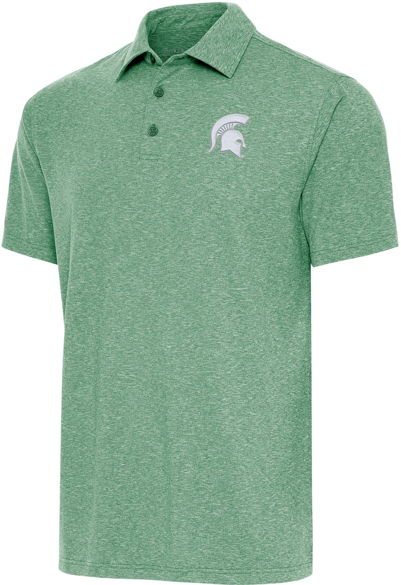 Antigua Men's Michigan State Spartans Green Par 3 Polo