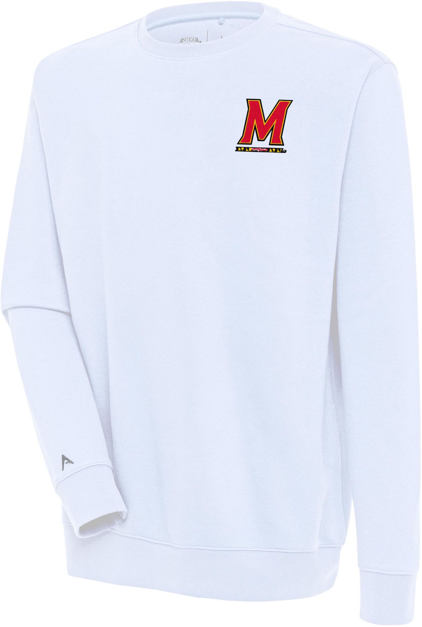 Antigua Men's Maryland Terrapins White Victory Pullover Crewneck