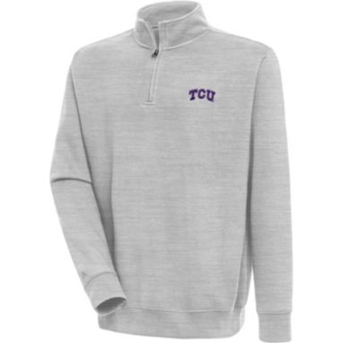 sorry, Antigua Men's TCU Horned Frogs Grey Heather Victory 1/4 Zip is currently out of stock