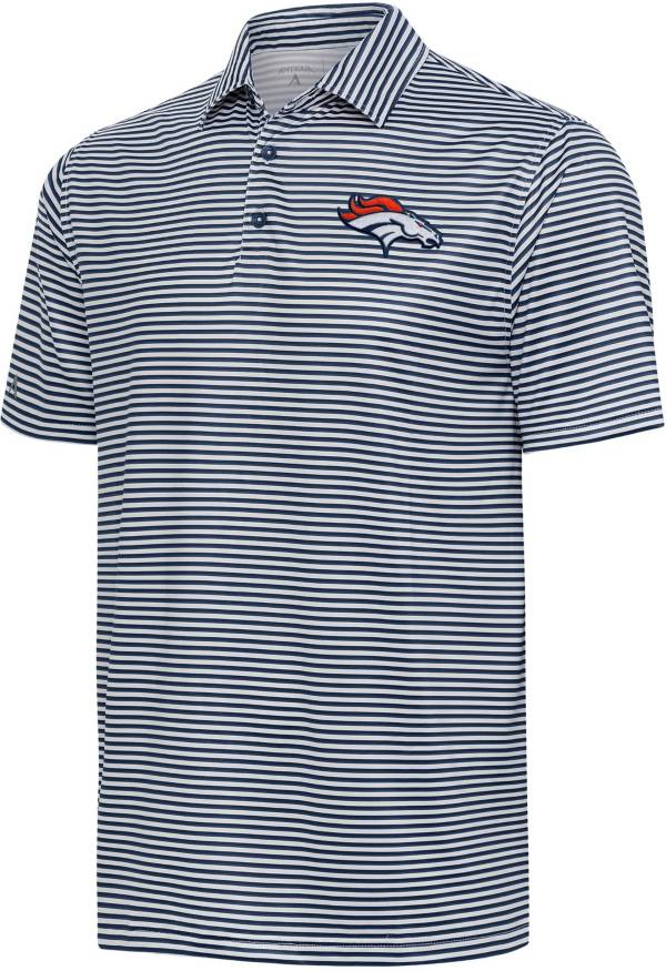 Antigua NFL Denver Broncos Men's Skills Polo, Navy Blue, Small