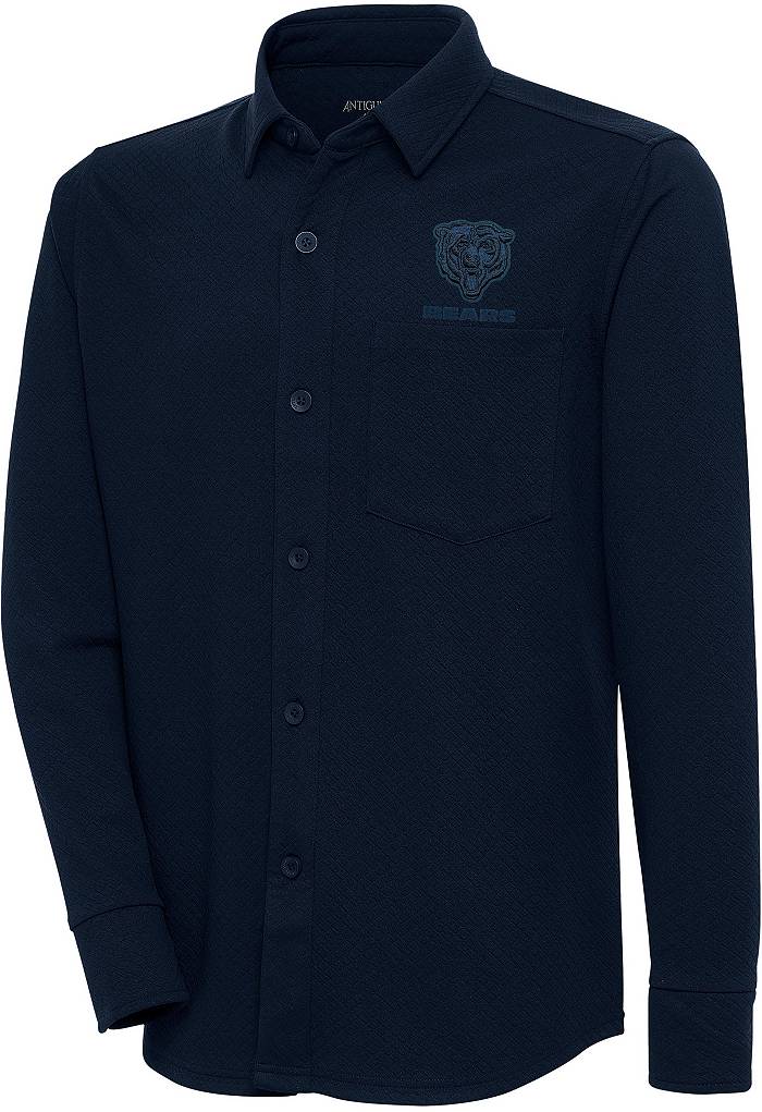Antigua Chicago Bears Mens Navy Blue Challenger Vest Sweater Vest