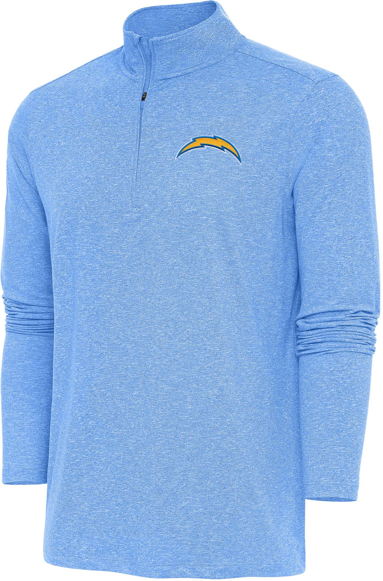 Antigua Men's Los Angeles Chargers Blue Hunk Quarter-Zip Pullover