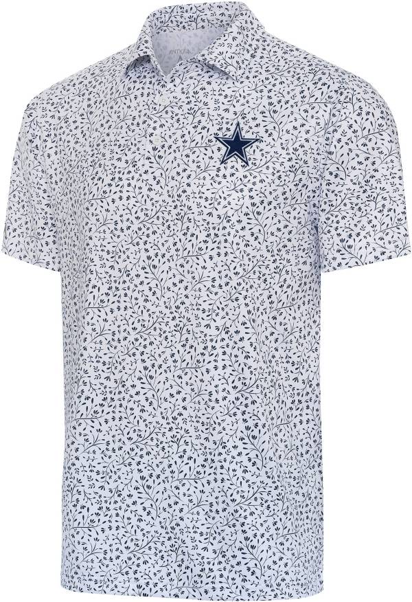 : NFL Dallas Cowboys Mens Antigua Century Polo, White/Silver,  Small : Sports & Outdoors