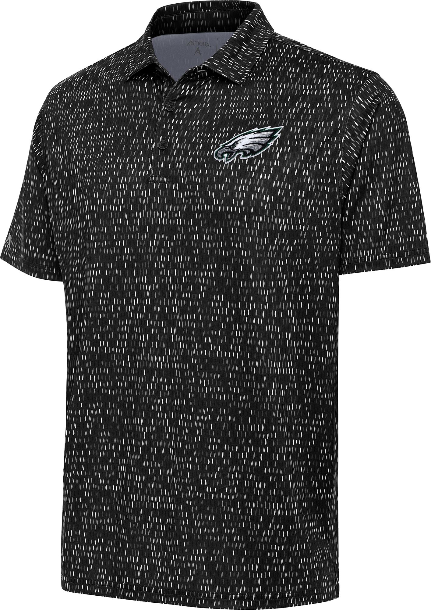 Antigua Men's Philadelphia Eagles Grassy Black Polo