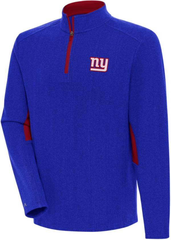 Antigua Men's New York Giants Boyfriend Phenom Royal Quarter-Zip Pullover product image