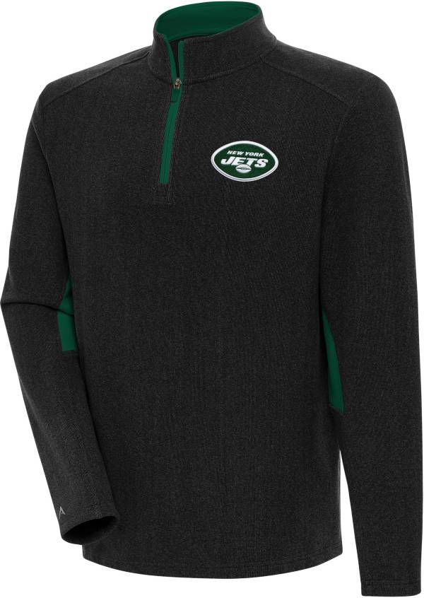 Antigua Men's New York Jets Boyfriend Phenom Black Quarter-Zip Pullover product image