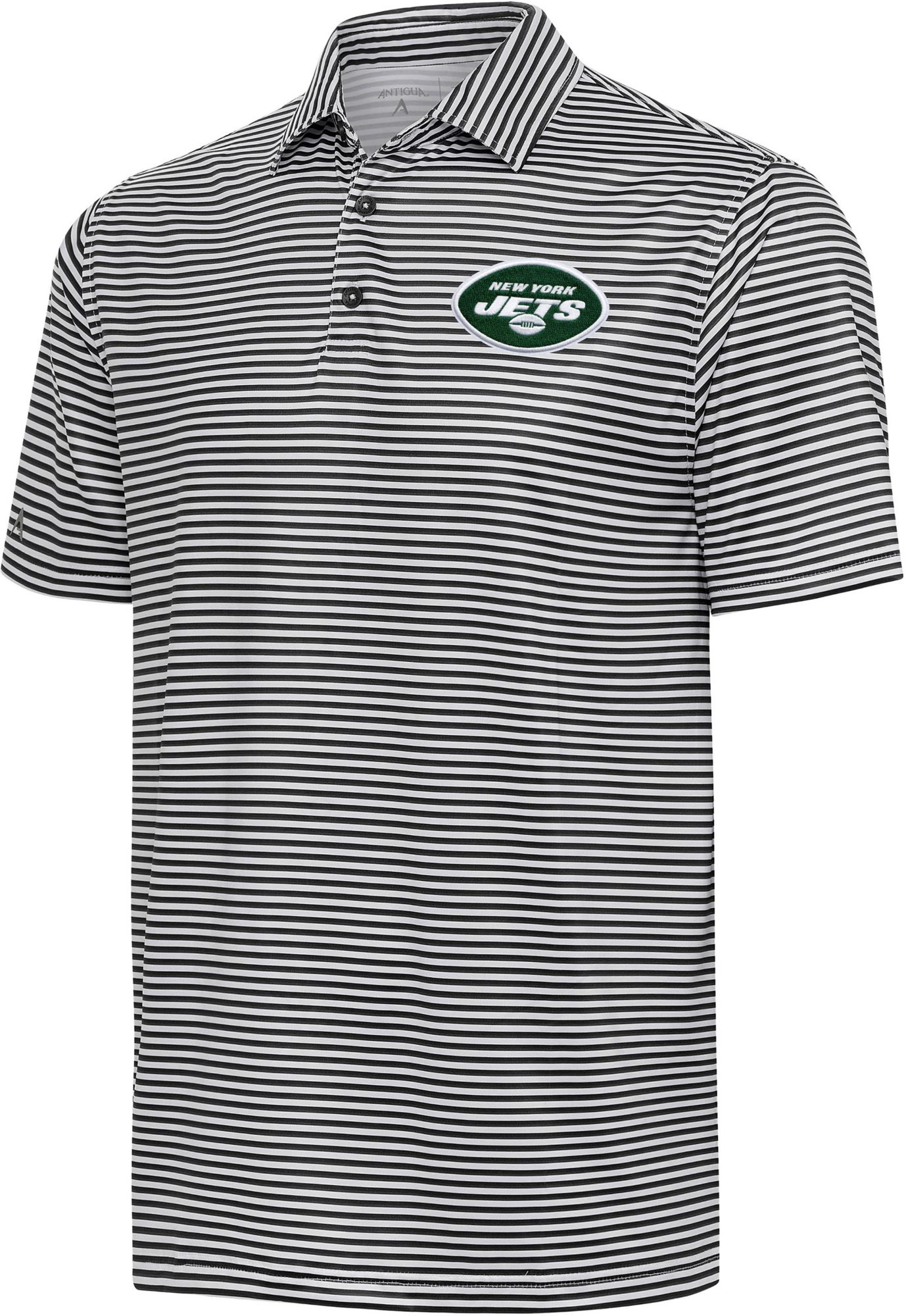 Antigua Men's New York Jets Black Skills Polo