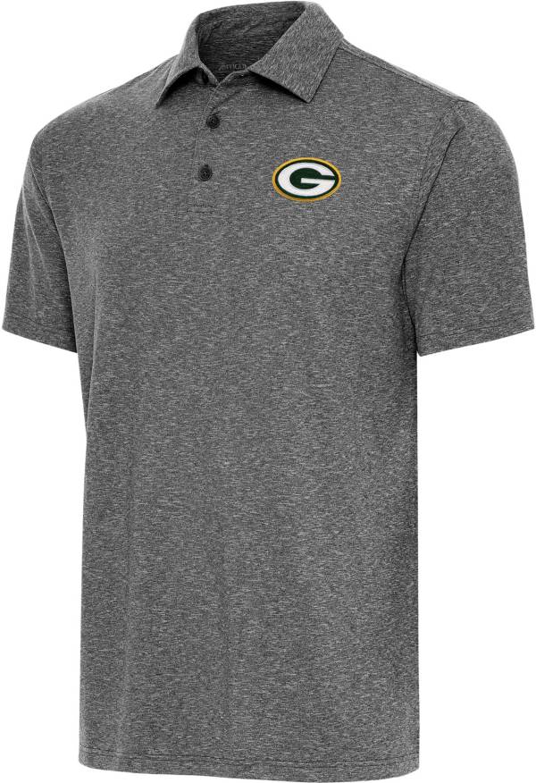 Dick's Sporting Goods Antigua Men's Green Bay Packers Salute Black Polo