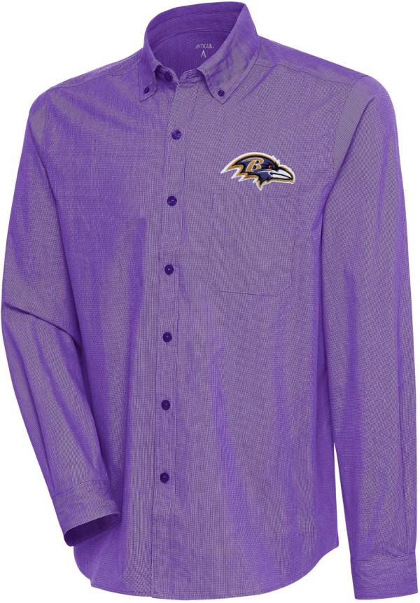 Dick's Sporting Goods Antigua Men's Baltimore Ravens Balance Purple Polo