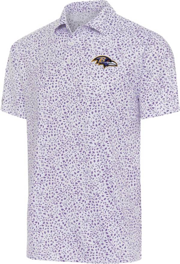 Antigua Men's Baltimore Ravens Balance Purple Polo